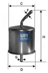 Filtr paliwa UFI 31.625.00