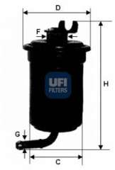 Filtr paliwa UFI 31.695.00