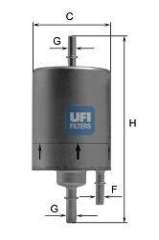 Filtr paliwa UFI 31.830.00