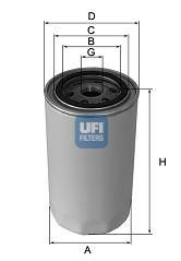Filtr hydrauliczny układu kierowniczego UFI 80.030.00