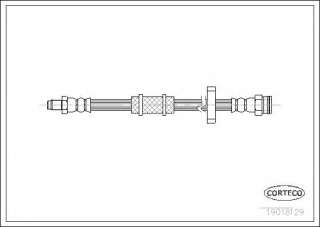 Przewód hamulcowy elastyczny CORTECO 19018129