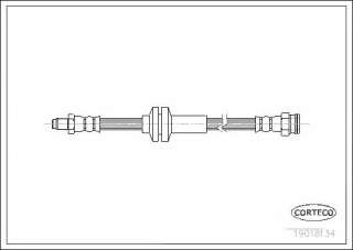 Przewód hamulcowy elastyczny CORTECO 19018134
