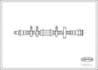 Przewód hamulcowy elastyczny CORTECO 19018141