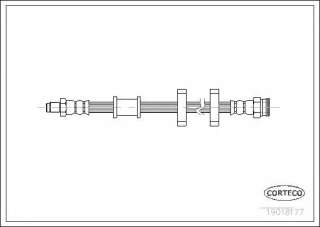 Przewód hamulcowy elastyczny CORTECO 19018177