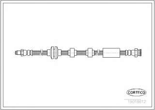 Przewód hamulcowy elastyczny CORTECO 19018612