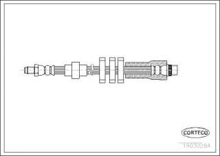 Przewód hamulcowy elastyczny CORTECO 19030284