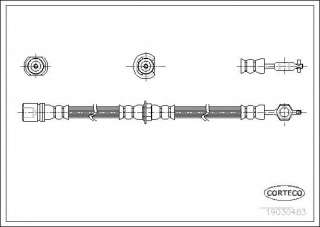 Przewód hamulcowy elastyczny CORTECO 19030483