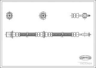 Przewód hamulcowy elastyczny CORTECO 19030484