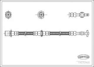 Przewód hamulcowy elastyczny CORTECO 19030485