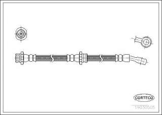 Przewód hamulcowy elastyczny CORTECO 19030505