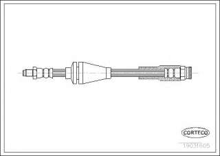 Przewód hamulcowy elastyczny CORTECO 19031605