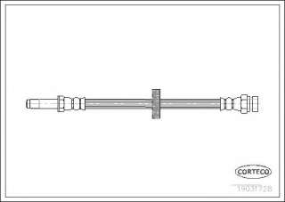 Przewód hamulcowy elastyczny CORTECO 19031728