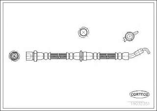 Przewód hamulcowy elastyczny CORTECO 19032351