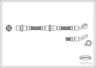 Przewód hamulcowy elastyczny CORTECO 19032352