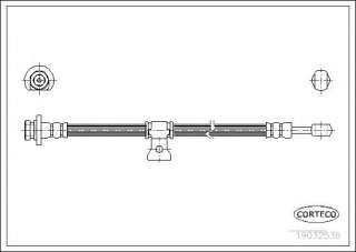 Przewód hamulcowy elastyczny CORTECO 19032536
