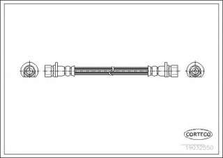 Przewód hamulcowy elastyczny CORTECO 19032550