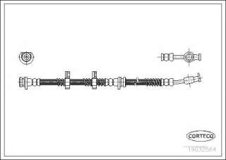 Przewód hamulcowy elastyczny CORTECO 19032564