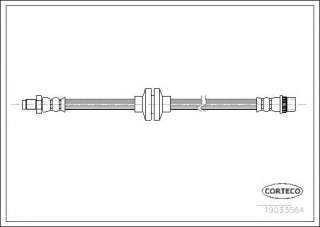 Przewód hamulcowy elastyczny CORTECO 19033564