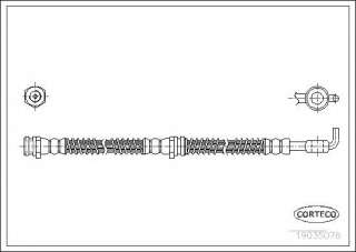 Przewód hamulcowy elastyczny CORTECO 19035076