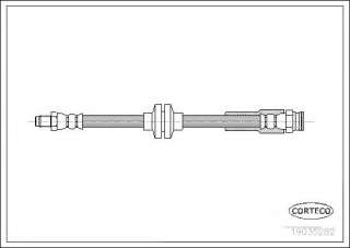 Przewód hamulcowy elastyczny CORTECO 19035282