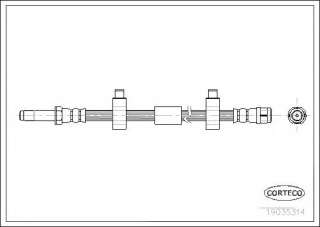 Przewód hamulcowy elastyczny CORTECO 19035314
