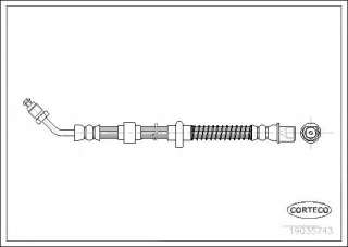 Przewód hamulcowy elastyczny CORTECO 19035743