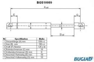 Sprężyna gazowa pokrywy silnika BUGIAD BGS10989