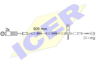 Kontakt ostrzegawczy zużycia okładzin hamulcowych ICER 610543 E C