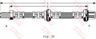 Przewód hamulcowy elastyczny TRW PHB140