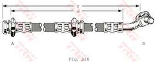 Przewód hamulcowy elastyczny TRW PHD210