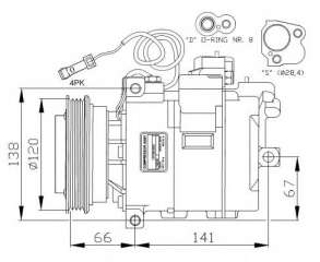 Kompresor klimatyzacji NRF 32104G
