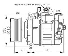 Kompresor klimatyzacji NRF 32613G