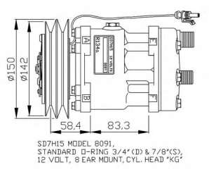 Kompresor klimatyzacji NRF 32767G