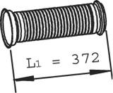 Rura metalowa harmonijkowa układu wydechowego DINEX 22126