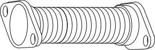 Rura metalowa harmonijkowa układu wydechowego DINEX 67103