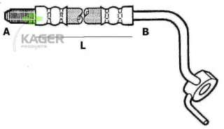 Przewód hamulcowy elastyczny KAGER 38-1152