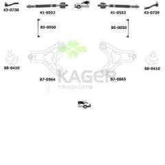 Zawieszenie koła KAGER 80-0148