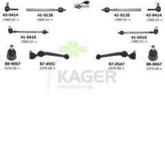Zawieszenie koła KAGER 80-0261