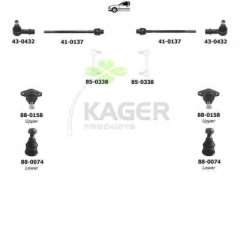 Zawieszenie koła KAGER 80-0629