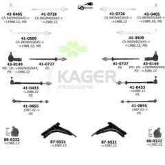 Zawieszenie koła KAGER 80-0850