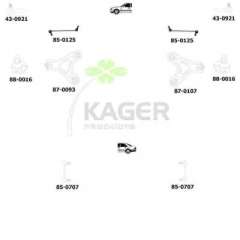 Zawieszenie koła KAGER 80-1152