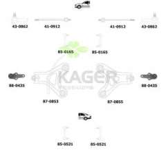Zawieszenie koła KAGER 80-1169