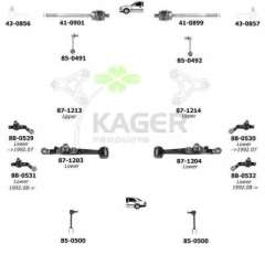 Zawieszenie koła KAGER 80-1288