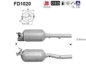 Filtr sadzy układu wydechowego AS FD1020