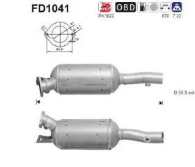 Filtr sadzy układu wydechowego AS FD1041