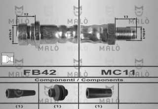 Przewód hamulcowy elastyczny MALO 80216