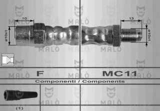 Przewód hamulcowy elastyczny MALO 8037