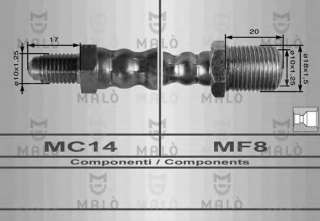 Przewód hamulcowy elastyczny MALO 8156