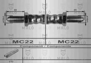 Przewód hamulcowy elastyczny MALO 8202