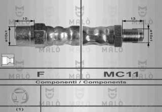 Przewód hamulcowy elastyczny MALO 8226